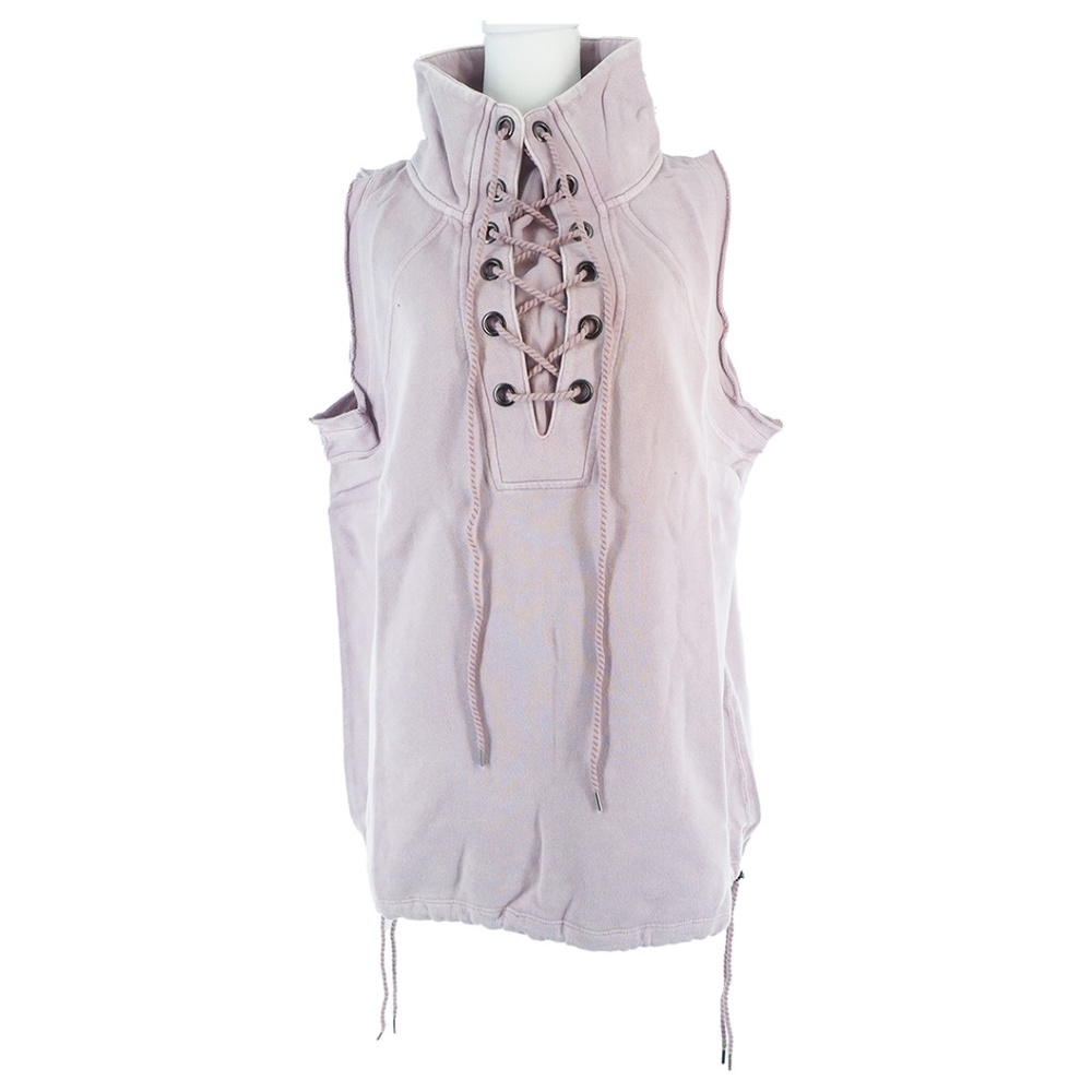 Free People Maria Lace-Up Sleeveless Sweatshirt